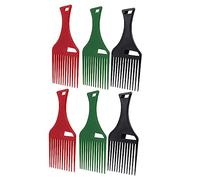 FRCOLOR 6 Pièces peigne à huile curly hair curls hair toppers pics à cheveux pour hommes peigne pour hommes peigne en plastique peigne à cheveux pour la coiffure plastique polypropylène