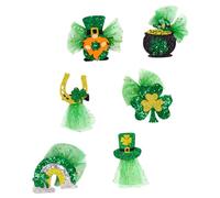 FRCOLOR 6 Pièces Pince à Cheveux Trèfle Épingles à Cheveux Pinces à Cheveux Vertes Pinces à Cheveux Pour Enfants Pinces à Cheveux Alligator Agrafe Accessoires Pour Cheveux Fille Engrener