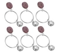FRCOLOR 6 Pièces Porte Clés Mini Tasse à Café Charme Grains de Café Élégant pour Sac Porte et Clés Accessoire Décoratif pour