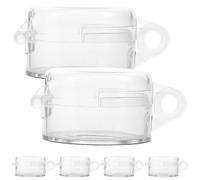 FRCOLOR 6 pièces Protecteur Transparent pour Bouton Arrêt Urgence Couverture de Protection Anti-poussière Lot Fixation Adhésive Double-face Adapté pour Ascenseur et Usage Industriel