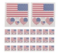 FRCOLOR 60 Pièces Autocollants Visage Drapeau Patriotique en Papier, Application Polyvalente pour Anniversaires et Fêtes Nationales, pour Hommes et Femmes