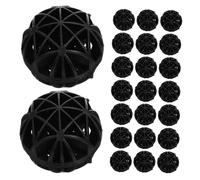 FRCOLOR 60 Pièces Bio Balls Aquarium Filtration Media Réutilisables pour Filtration Biologique Étang Poisson Bassin Piscine Boules Purificatrices Eau Aquarium et Bassin