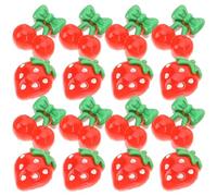 FRCOLOR 60 Pièces décoration de fruits à ongles décorations d'ongles pour nail art Autocollants pour ongles citron ongles gemmes nail art tranches de fraise tranches de cerise résine rouge