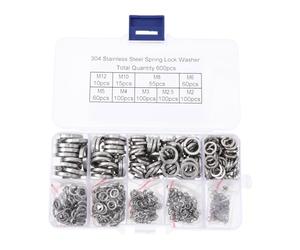 FRCOLOR 600pièces Rondelles Ressort Acier Inoxydable Anti-desserrage Kit de Joints et Rondelles Verrouillage pour Charges Vibratoires
