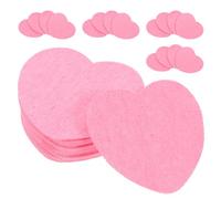 FRCOLOR 60pièces Éponges Nettoyantes Pour Visage Cœur Compressées Disques Exfoliants Pour Nettoyage Et Exfoliation Peau Pour Démaquillage Voyage