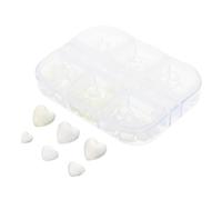 FRCOLOR 6grilles Boîte De Breloques Transparentes Forme De Cœur Pour Ongles Accessoires Décoratifs Résine Plate Pour Nail Art Diy Et Loisirs Créatifs