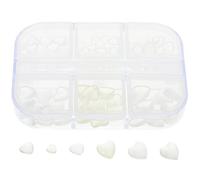 FRCOLOR 6grilles Décorations Transparentes Résine Cœur Pour Nail Art Kit De Variées Pour Manucure Diy