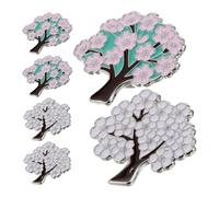 FRCOLOR 6pcs Broches pour Robe de Soirée en Alliage Épingles à Fleurs de Cerisier Décoratives, Confortables à Porter, pour Chapeaux et Paquet à Dos Lors de Fêtes