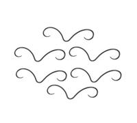 FRCOLOR 6pièces Anneaux De Septum Noirs Acier Inoxydable Bijoux De Piercing Pour Nez Cintre De Piercing Pour Hommes Et Femmes