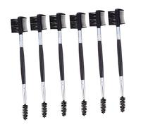 FRCOLOR 6pièces Brosse à Sourcils Double Tête Peigne à Cils Et Recourbe-cils Lot Pour Démêler Et Lisser Sourcils Et Cils