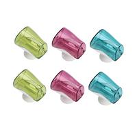 FRCOLOR 6Pièces Couvercle à Ventouse pour Dents Set de Protection Antipoussière Accessoires de Salle de Bain Couleurs Aléatoires