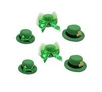 FRCOLOR 6pièces Épingle à Cheveux Saint-patrick Lot De Pinces Forme De Chapeau De Lutin Et Nœud Accessoires De Coiffure Pour Femme