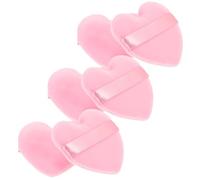 FRCOLOR 6pièces Houppettes De Maquillage Forme De Cœur Petit Puff Doux Pour Poudre Visage Portable Et Confortable Pour Femmes