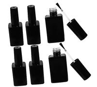 FRCOLOR 6pièces Lot Flacons Ongles Vides Verre Avec Pinceau Petits Flacons Gel Polish Recharges Étanches Et Compacts Pour Nail Art Et Voyage
