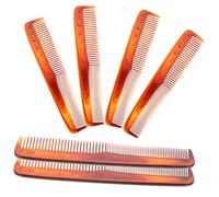 FRCOLOR 6pièces Peigne De Coiffure Professionnel Antistatique à Dents Larges De Peignes Pour Homme Et Salon Pour Cheveux Bouclés Et Afro Design Ergonomique Et Portable