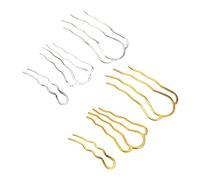 FRCOLOR 6pièces u Type Hairpins Vintage Hair Forks Set for Elegant Hairstyles Random Colors Simple and Lightweight Hair Accessories
