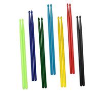 FRCOLOR 7 paires Baguettes de Batterie Nylon Colorées Légères et Antidérapantes Adaptées Aux Garçon Fille et Adultes pour Pratique et Performance