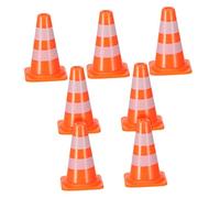 FRCOLOR 7 Pièces Jouets Signalisation Garçon Fille Cônes Miniatures Éducatifs Simulation Route pour Rentrée Scolaire Jeux Garçon Fille