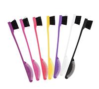 FRCOLOR 7 Pièces Pinceaux à Cils Peignes Pour Sourcils Et Coiffage Brosse à Cheveux Double Face Ensemble De Pinceaux Pour Teinture Capillaire Et Coiffure