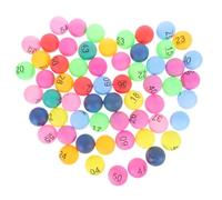 FRCOLOR 70 pièces Boules Numérotées Multicolores pour Tombola Raffle Petite Plastique Légères et Portables pour Jeux de Loterie et Tirages Au Sort