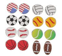 FRCOLOR 8 Paires Boucles Oreilles Cuir de Sport Boucles Oreilles Unisexes pour Femmes et pour Toutes Occasions