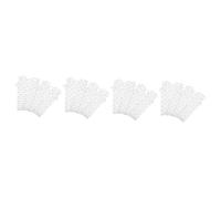 FRCOLOR 8 Paires Ongles Fournitures De Nail Art Anti Uv Sans Doigts Manucure Uv Sans Doigts à Ongles Sèche-ongles De Lampe à Ongles Led Polyester Blanche