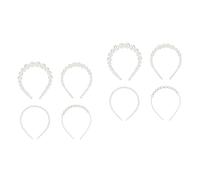 FRCOLOR 8 Pcs Perle Bandeau Costume Chapeaux Pour Femmes Bandeaux Pour Femmes Cheveux Bandeaux Pour Femmes Cheveux Attaches Pour Femmes Perle Cheveux Accessoires Tressé Bandeau Imitation