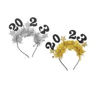 FRCOLOR 8 Pièces bandeau du nouvel an cerceau de cheveux du nouvel décorations du 2023 bdeau femme hair charms hair toppers de -tête compact art latte