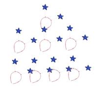 FRCOLOR 8 Pièces Bandeau Pentagramme 8 Bandeau Noir Bandeaux Pour Filles Cheveux Arcs Filles Bandeaux Scintillants Pour Femmes Bandeau De Fête D'halloween Bandeau Antenne Étoile Filet Blue