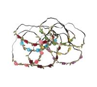 FRCOLOR 8 Pièces Bandeaux Fleuris Femmes Élastiques Couronnes Roses Bohème Accessoires Cheveux Mariage Demoiselles Plage Festival