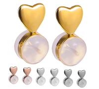 FRCOLOR 8 pièces Bouchons Boucles Oreilles Silicone Forme Cœur Ajustables Supports Sécurisés pour Clous et Confortables Antichute pour Boucles Oreilles Standards
