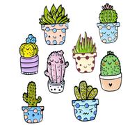 FRCOLOR 8 Pièces broche cactus épingle revers à revers insignes de revers broche de fixation broche de modelage bonsai Broche délicate décor de broche de mode broche alliage