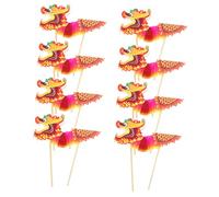 FRCOLOR 8 pièces Décoration de Nouvel an Chinois Dragon Papier pour Fête Familiale et Garçon Fille Accessoires Festifs à Tenir pour Ambiance Traditionnelle