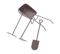 FRCOLOR 8 Pièces Kit Doutils Miniatures pour Jardinage Accessoires Décoratifs de Jardin pour Succulentes Mini Brouette Pelle et Houe Jeu Éducatif pour Garçon Fille et de Maison de Poupée