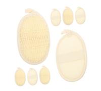 FRCOLOR 8 Pièces Lot de Éponges Exfoliantes Naturelles Loofah pour Visage et Corps Pads et Compacts pour et Nettoyage Profond