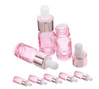 FRCOLOR 8 Pièces Lot de Flacons Compte Gouttes Verre Bouteilles Pratiques et Étanches pour Huiles Essentielles Voyage et Usage Domestique Verre Semi Transparent