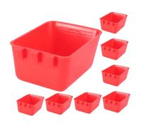 FRCOLOR 8 pièces Mangeoires Suspendues pour Oiseaux et Lapins Bols Légers et Résistants pour Nourriture et Eau Faciles à Installer et Nettoyer Accessoires pour Cage à Oiseaux et Pigeons