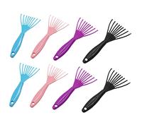 FRCOLOR 8 Pièces Mini Brosse À Cheveux Démaquillant Brosse À Cheveux Mouillés Démêlant Nettoyage Démêlant Peigne De Voyage Tondeuse Maquillage Brosse Nettoyant Shampooing Coulis Abs