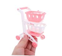 FRCOLOR 8 Pièces Mini Supermarket Cart Toy with Wheels for Lightweight Portable Children's Shopping Trolley for Role Play and Cognitive Development