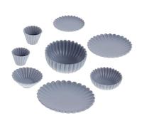 FRCOLOR 8 pièces Miniature Tableware Set for Dollhouse Kitchen Tiny Bowls Plates Cups Toys for Creative Pretend Play and Decoration