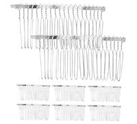 FRCOLOR 8 Pièces pince à cheveux de mariage peignes à queue d'épingle peignes à cheveux pour femmes accessoires peignes pour cheveux fins peigne côté français pinces à peigne le fer Silver