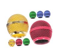FRCOLOR 8 pièces Remplacement pour Microphone Compatible Accessoires de Microphone Colorés Or Rose Vert Bleu pour la Performance Polyvalence