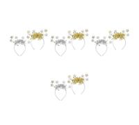 FRCOLOR 8 Pièces Serrage-tête Étoile à Paillettes et Sequins, Plastique, | Design Guirlande de Fête, Usage Polyvalent, Touche Festive, pour Réveillon de Noël et Nouvel An