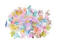 FRCOLOR 80 Pièces Barrettes griffe de cheveux beige bandeau filles stickers muraux pépinière oiseau stickers chic hairpin hair clip barrettes à griffes pinces à cheveux Plastique