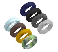 FRCOLOR 8pièces Anneaux Silicone Respirants Pour Sports Bijoux De Doigt Multi-usage Anneaux De Remplacement Pour Activités Extérieures Confortables Et