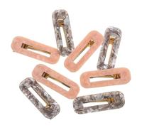 FRCOLOR 8pièces Lot de Barrettes Cheveux Plates Acétate Pinces Bec de Canard Rectangulaires Accessoires Coiffure pour Femme Barettes Cheveux