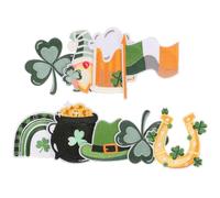 FRCOLOR 9 Pièces Écusson à Coudre Trèfle Vert Saint-patrick, Patch Brodé en Polyester, Simple à Utiliser pour Renforcer Vêtements et Paquet à Dos, Décoration et Artisanat
