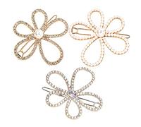 FRCOLOR 9 Pièces Pince De Bord De Perle Décoration De Cheveux Barrettes Diamant Filles Pinces à Cheveux Coiffantes Pinces à Cheveux Rétro Épingle à Cheveux Perle Femmes Métallique