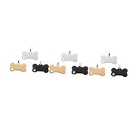 FRCOLOR 9pièces Médaille Identification Pour Animaux De Compagnie Lot De Étiquettes Vides Inoxydable Personnalisables Idéale Pour Chiens Et Chats Style Avec Gravure Personnalisée
