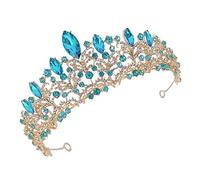 FRCOLOR accessoire de cheveux couronne rituals the ritual couronnes pour femmes couronne de mariée pour mariage robe décor de cheveux éléments strass décor de tête Alliage de zinc Sky-blue